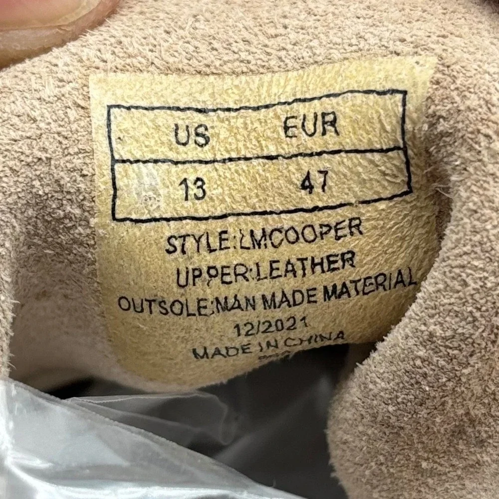 Marc Fisher LTD LMCOOPER Tan Suede Chukka Boots Mens13 MocToe Gum Sole Platform